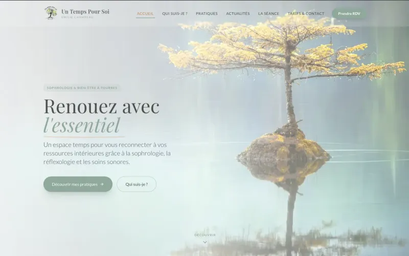 Aperçu du site Un temps pour soi